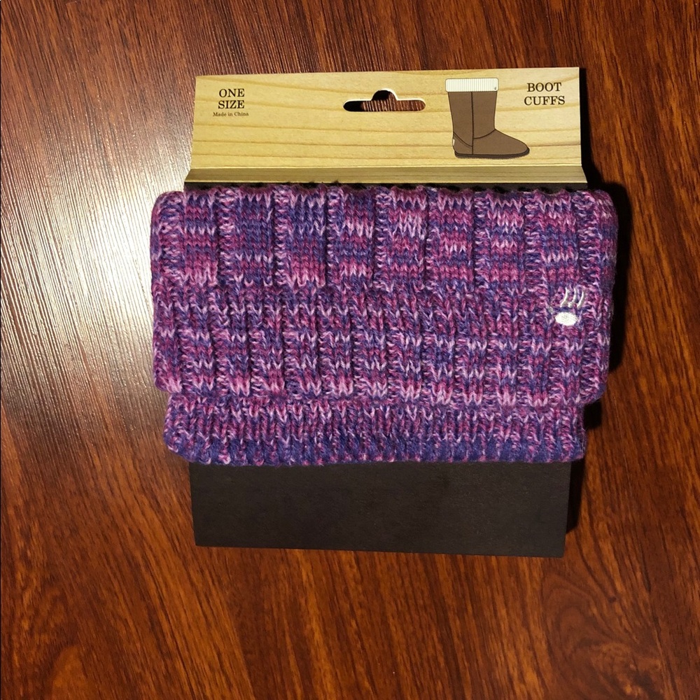 Bearpaw Boot Cuffs - Purple/pink color - washable